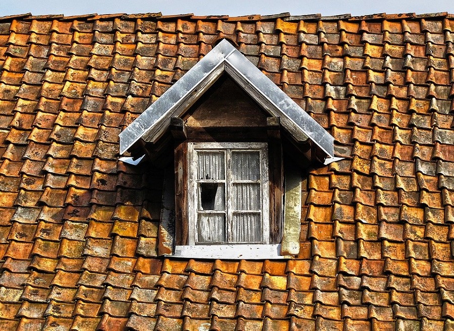 old roof shingles