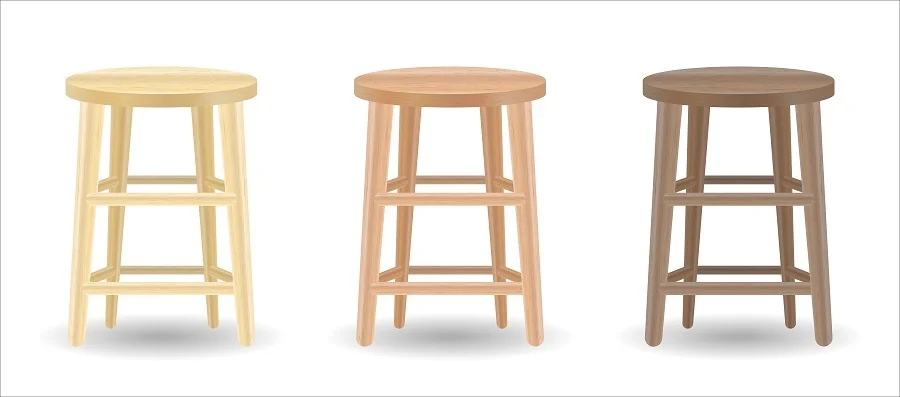 wooden stools