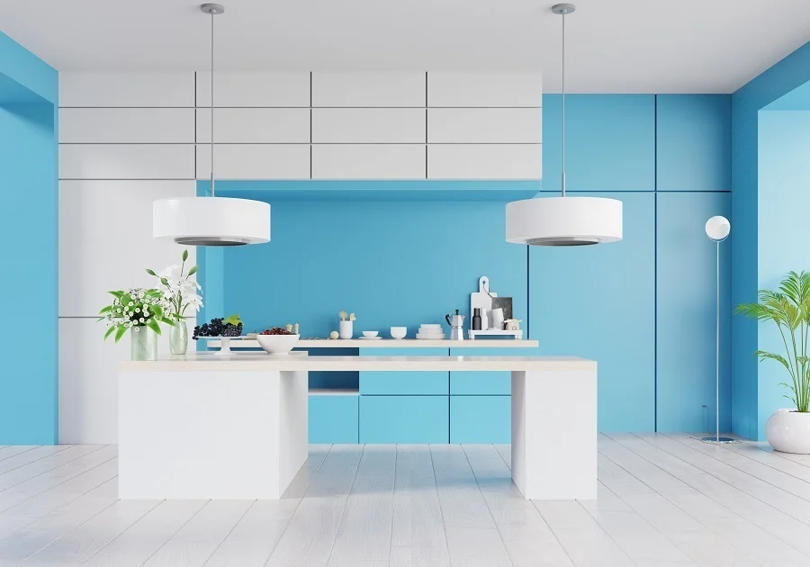 kitchen accent colors baby blue