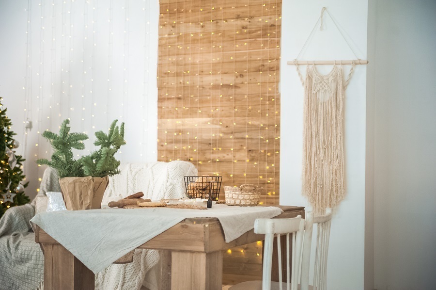 rustic kitchen wall