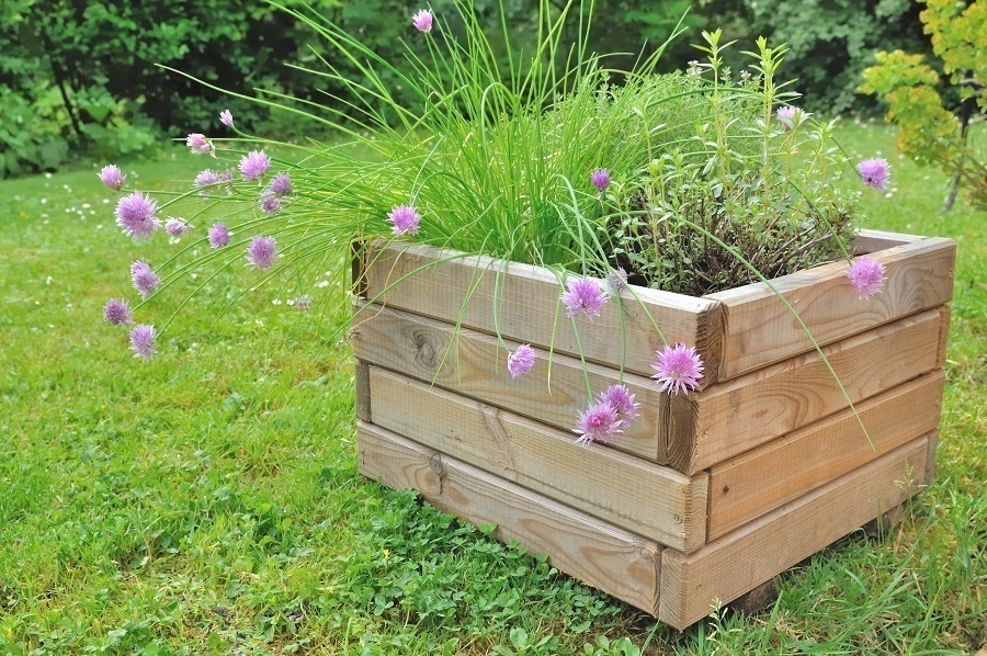 wooden planter box