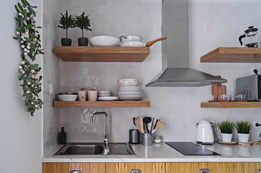 backsplash shelves