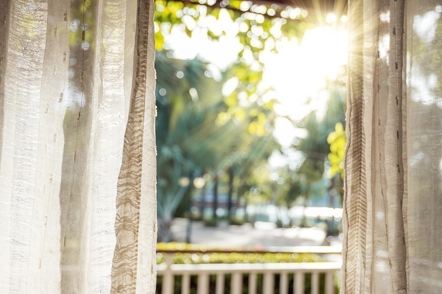 burlap curtains