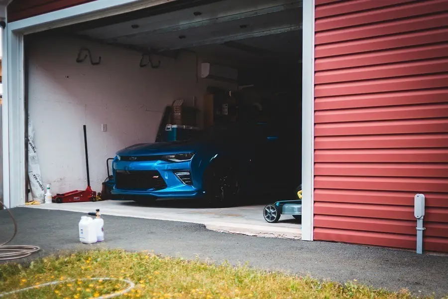 car in garage