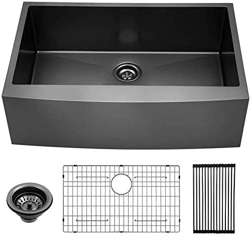 Black Stainless Farmhouse Sink