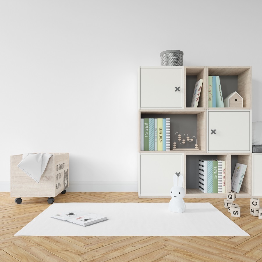 playroom bookshelves