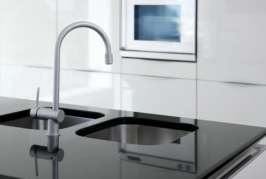 kitchen faucet with integrated sink