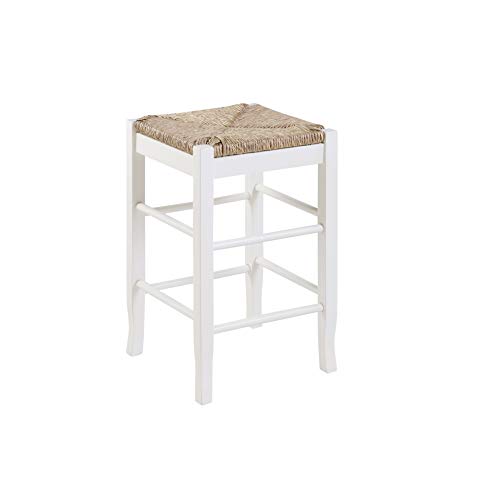 Boraam Square Rush Seat Counter Height Stool,