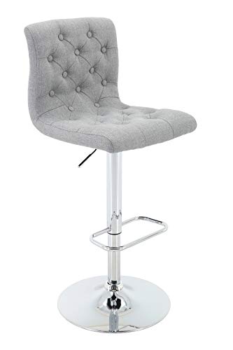 Brage Living Adjustable Height Bar Stool Tufted