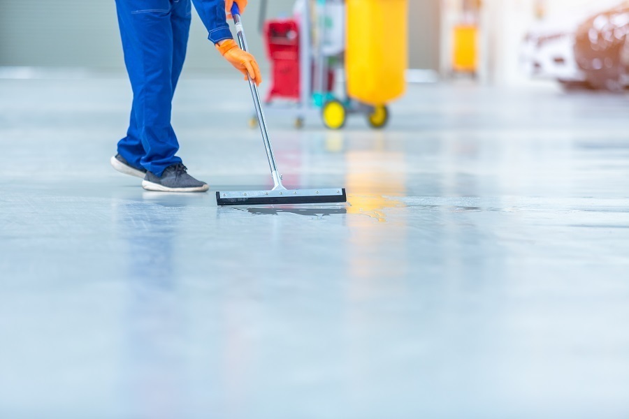 epoxy floor clean