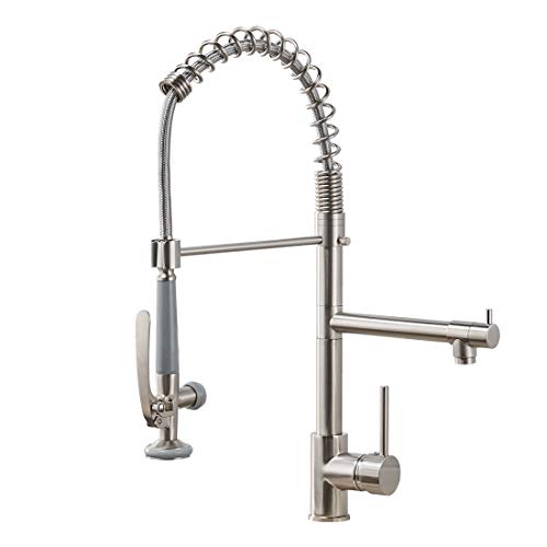 Fapully Commercial Pull Down Kitchen Sink Faucet