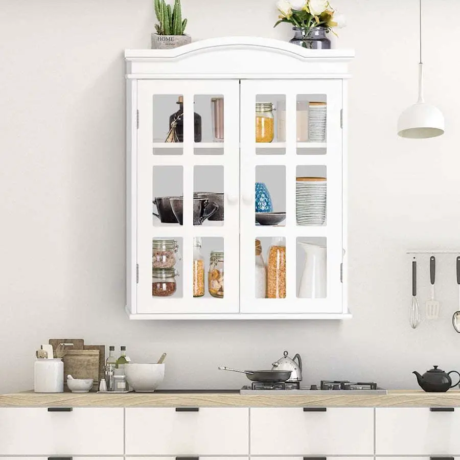 glass-door kitchen cabinet