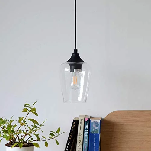 Co-z Modern Industrial Small Glass Pendant Light,