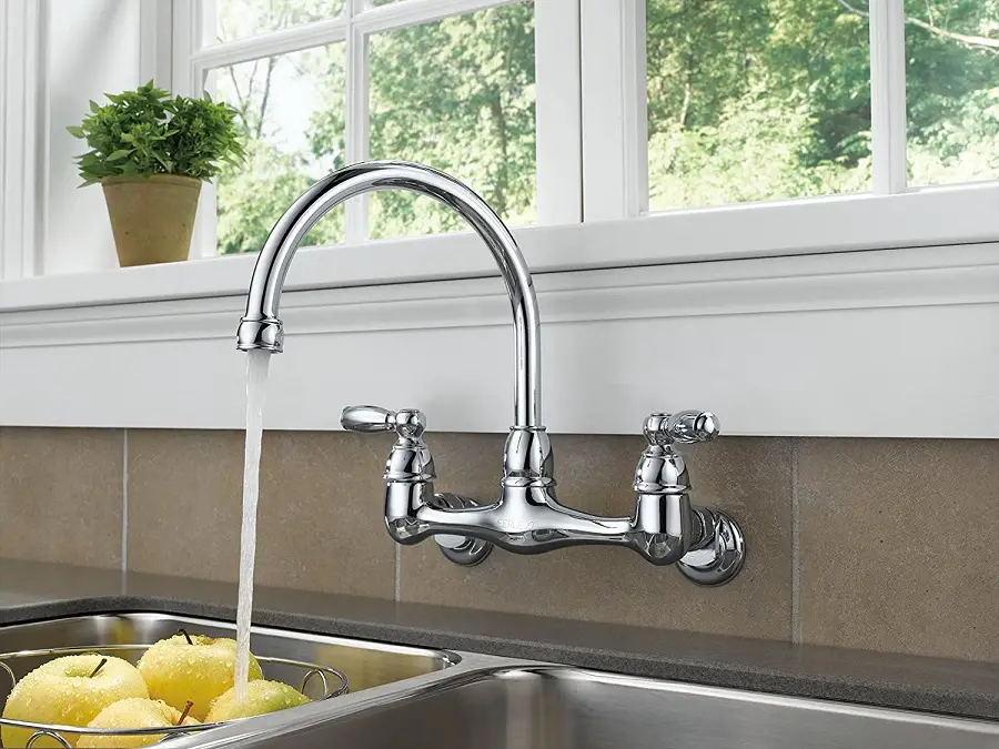 peerless wall mount kitchen faucet