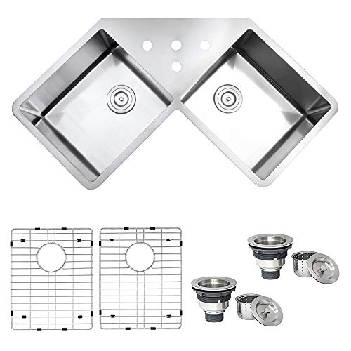 Ruvati Rvh8400 Undermount Corner Kitchen Sink 16