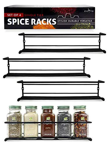 Space Saving Spice Rack Organizer For Cabinets Or