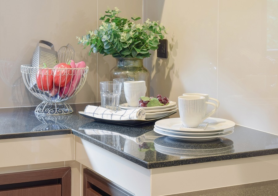 kitchen items on the countertop