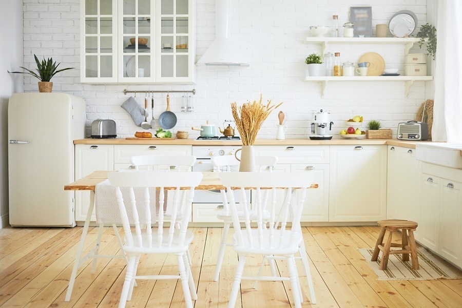 all white cabinets