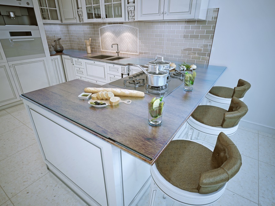 whitewashed kitchen