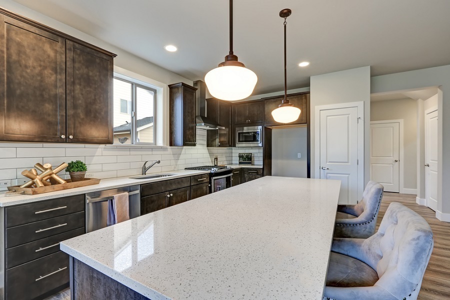 kitchen island ambient and task pendant lights