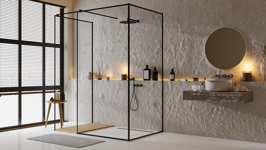 large modern high-end shower