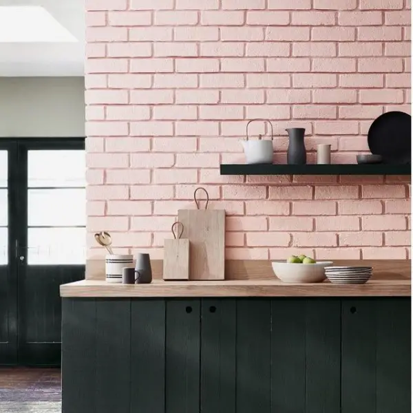 Don't You Love Brick? kitchen with brick backsplash