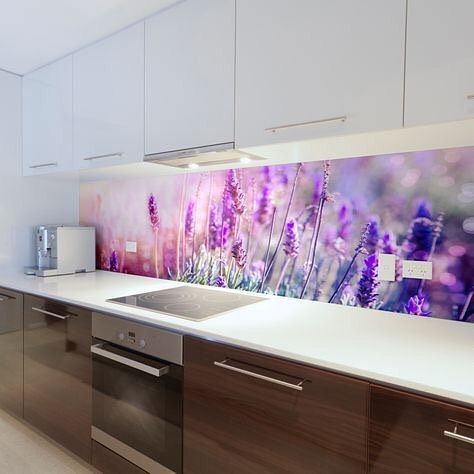 Modular Kitchens on Different Floors with Designer Lacquer Glass Backsplash kitchen with glass backsplash