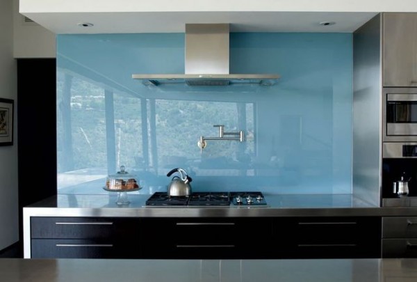 Castle Valley kitchen with glass backsplash