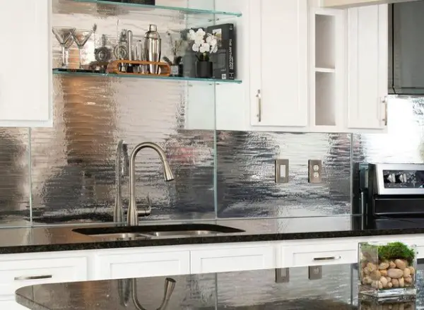 Andrew Pearson Glass Backsplash kitchen with glass backsplash