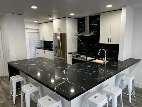 Pantai Granite black kitchen countertop
