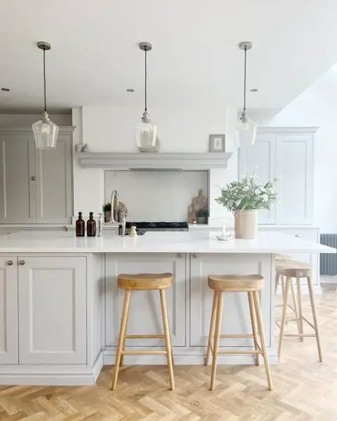 Sara's Sunday Kitchen kitchen with grey cabinets