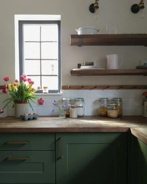 Anita- previously @we_are_the_russells kitchen with open shelving