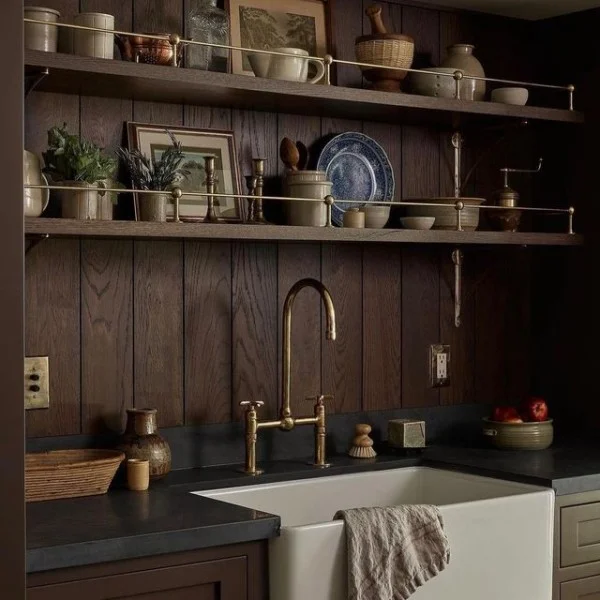 Busola Evans kitchen with open shelving