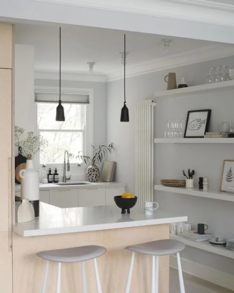 Cate St Hill | Simple Scandi Interiors | London kitchen with peninsula