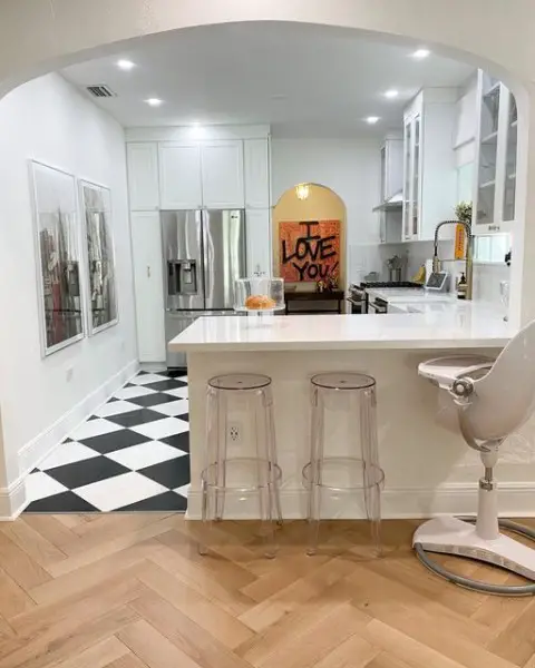 Christie Ferrari kitchen with tile flooring