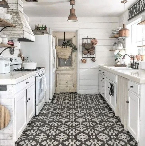 kitchen with tile flooring