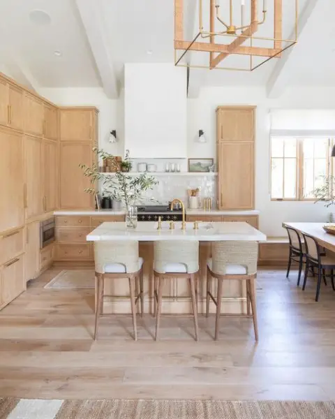 White and Wood Kitchen oak kitchen cabinets