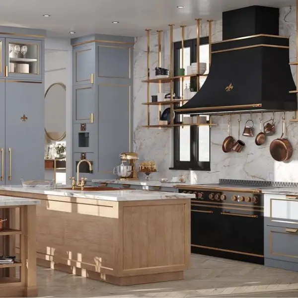 Luxury L'Atelier Paris Kitchen kitchen with black appliances