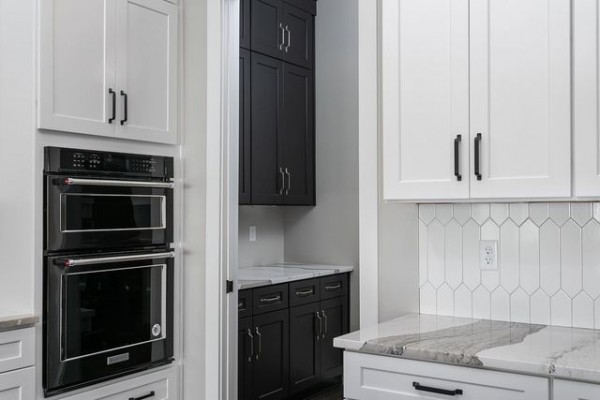Peep the Butlers Pantry in That Sneaky Matte Black! kitchen with black appliances
