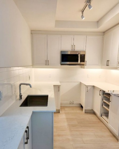 OTR Installed kitchen with microwave