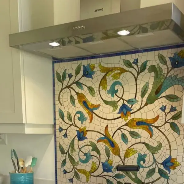 Kitchen Classic kitchen with mosaic tiles