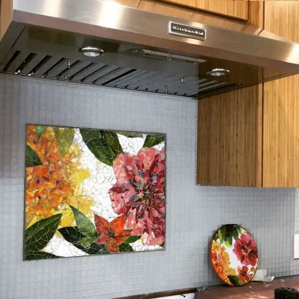 Hannah Maximova, Zoe Mosaics kitchen with mosaic tiles