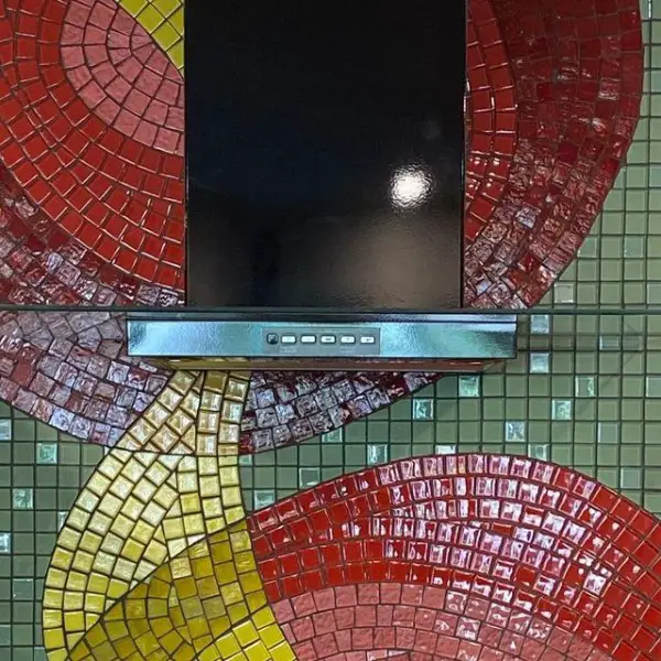 Glass Tile Mosaic kitchen with mosaic tiles