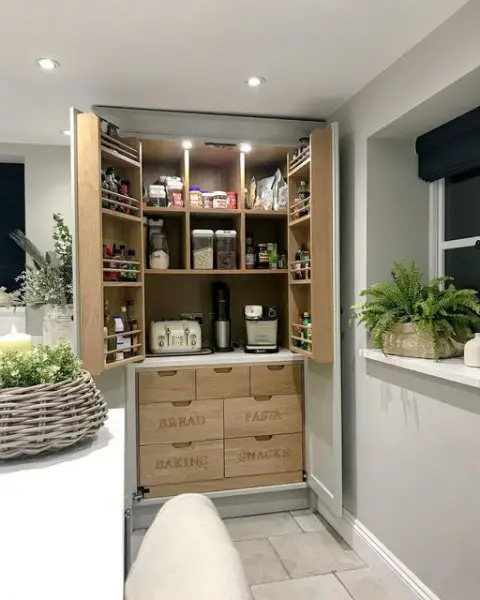 Organised Pantry Cupboard kitchen with pantry