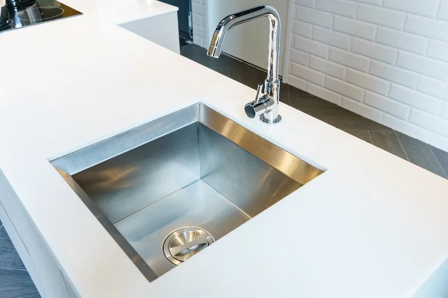 chrome faucet undermount sink