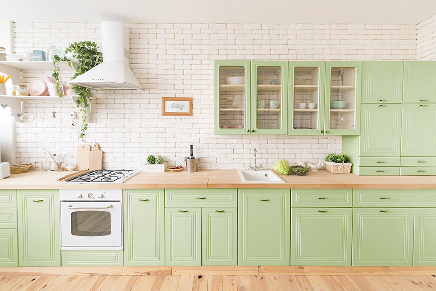 green kitchen