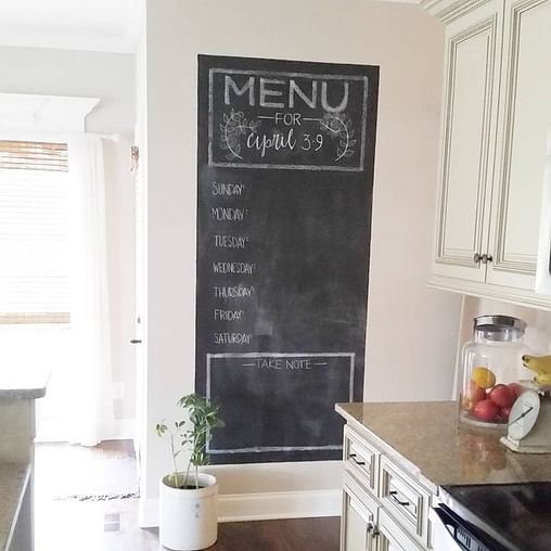 Functional Yet Elegant: A Beautiful Kitchen Chalkboard Design kitchen chalkboard