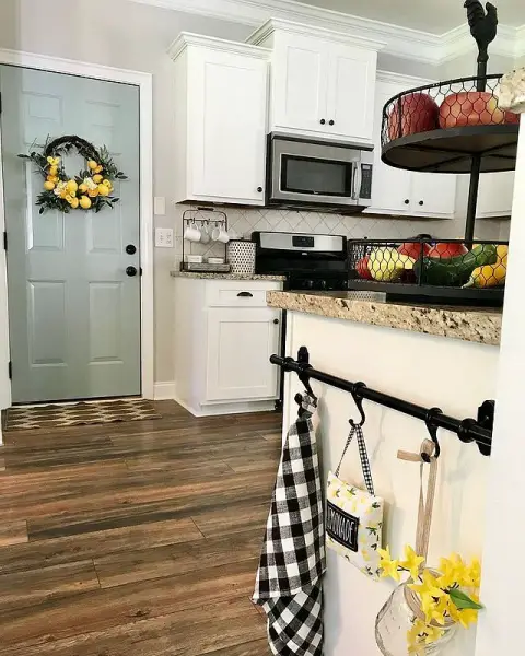Sunny Lemon-Inspired Cozy Cottage Kitchen Door Design kitchen door