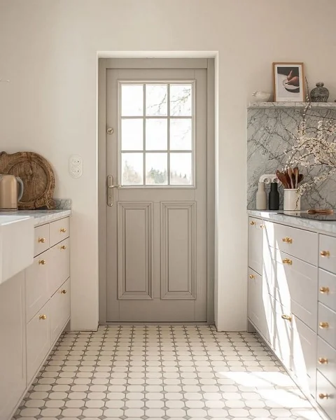 Enchanting Garden-inspired Wooden Kitchen Door With Modern Farmhouse Features kitchen door