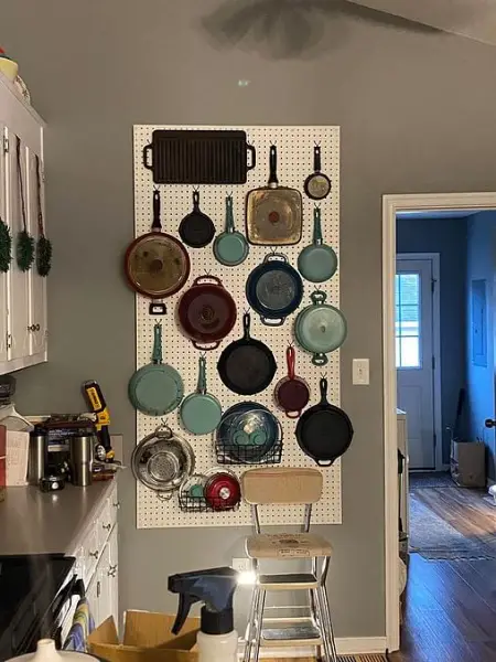 Rustic-inspired And Efficient: A Julia Child-inspired Kitchen Pegboard Design kitchen pegboard
